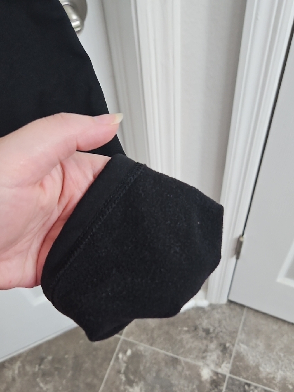 Women's Black High-Waist Leggings For Cold weather -Classic Concepts - Picture 6 of 7